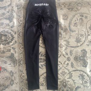 Mini Beast Black Scrunched Bottom Leggings